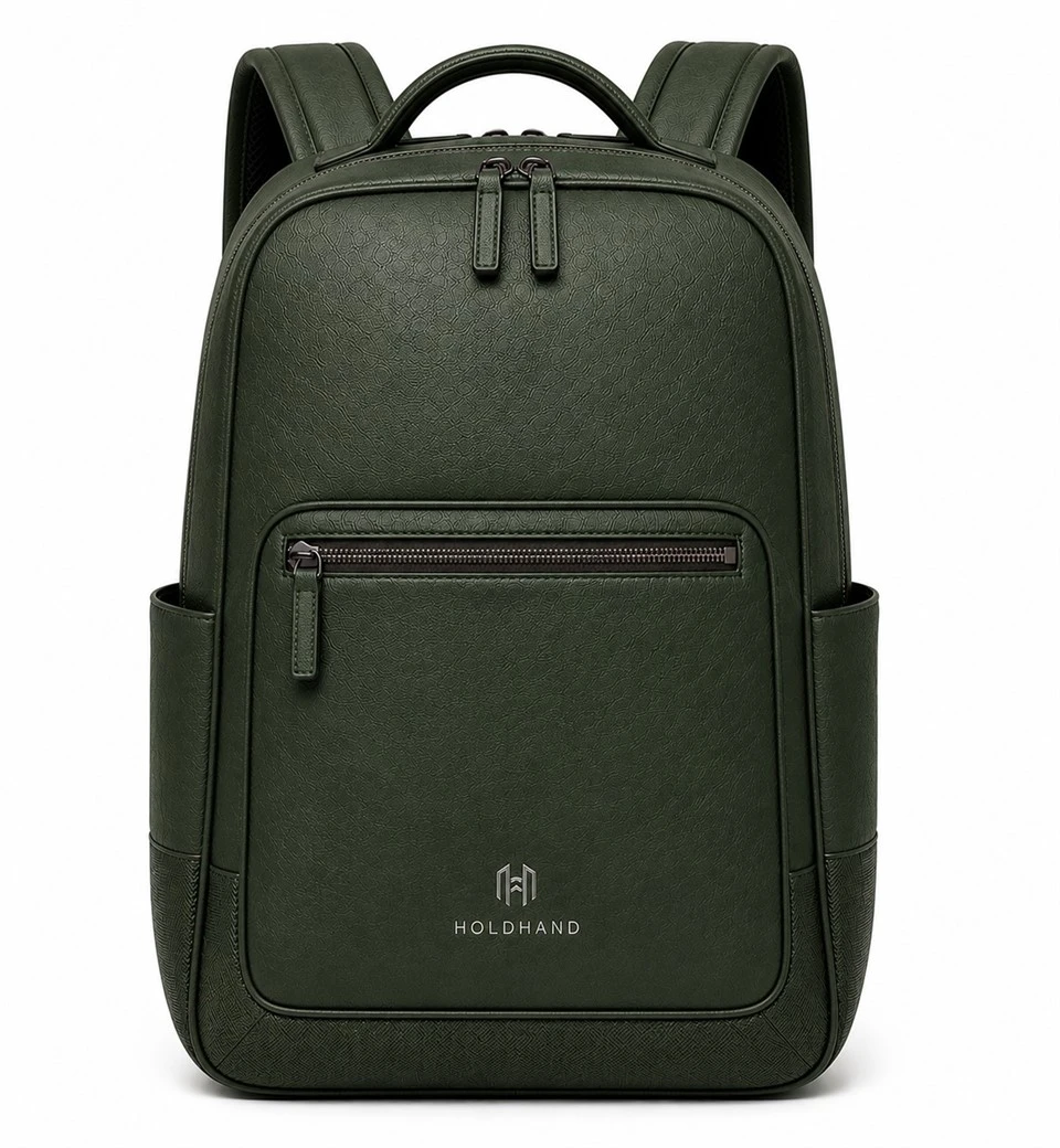 Δερμάτινο σακίδιο πλάτης Forest Green Luxury
