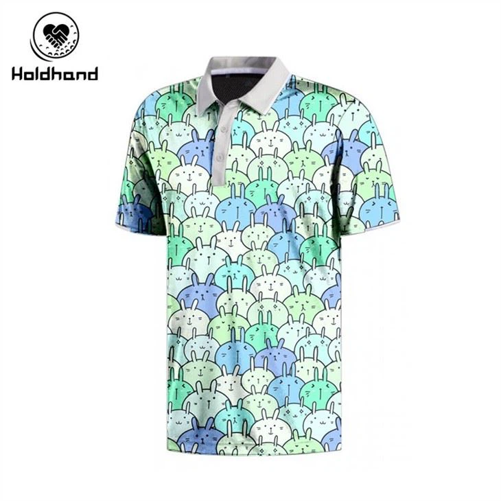 Cartoon Rabbit Series - Pink Rabbit Polo Shirt Golf Sportswear