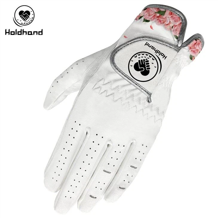 High Quality Popular Fashion PU Leather Pattern Genuine Leather Custom Design Cabretta Golf Gloves